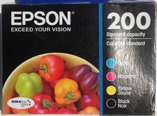 Epson 200 SET GENUINE Black Color ink cartridge XP200 300 310 400 WF-2520 WF2530