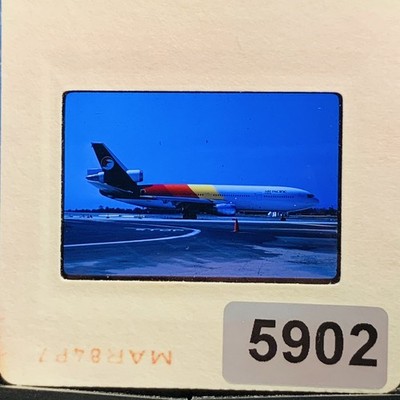 Vintage 1984 Air Pacific McDonnell Douglas DC-10 Airplane 35mm Slide Aviation