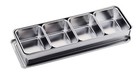 Stainless Yakumi Pan Seasoning Container W/4 Compartments Japan Import