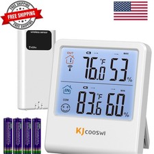 Indoor Outdoor Thermometer Hygrometer, Wireless Digital Temperature Humidit...