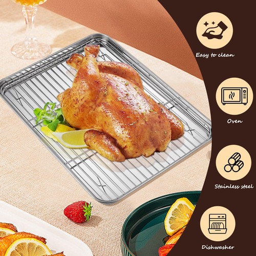 stainless steel baking tray Bakeware for Even - USA Made Cookie Sheet Pan - Picture 6 of 6