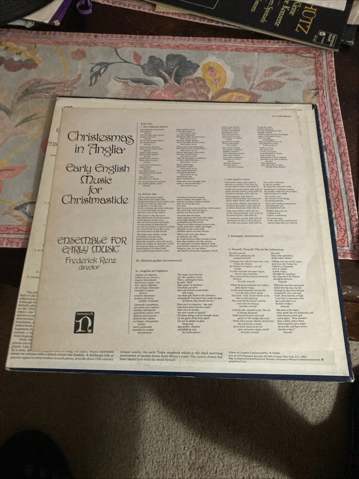 Christemas In Anglia, Early English Music, Nonesuch H-71369, 1979, EX - Image 3 of 4