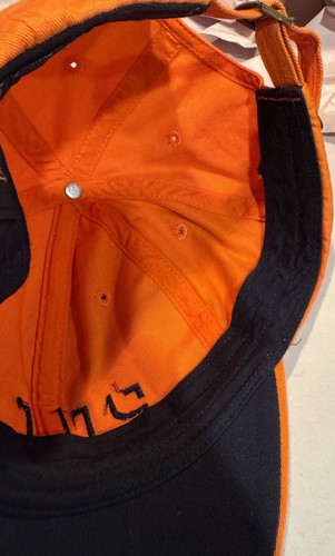 Vintage Orange Polo Ralph Lauren Hat, Capital Block Spell Out, Strap Back 1990s - Picture 14 of 14