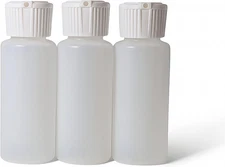 Translucent Squeeze Plastic Bottles with Flip Top Caps, 2 Oz TSA Approved, Set o