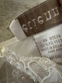 VTG etienne M White Lingerie Nightgown W/ Pearls And Lace