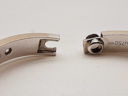 Cartier Love Bangle Diamonds 18k White Gold 27.9g Bracelet Size 15 Do1024crxzde - Picture 12 of 12