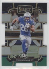 2023 Panini Select Concourse Black & Green Prizm Die-Cut Zach Charbonnet 1n3s