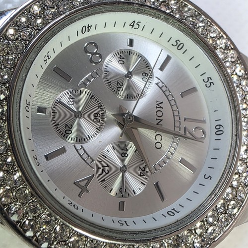 Monaco Ladies Quartz Watch MN2059 Stainless Steel Silver Jewels New Battery - Picture 8 of 8