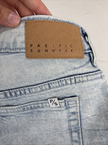 Pacsun Mens Skinny Jeans Size 30x32 Blue Light Wash Distressed Denim Pants - Picture 7 of 7