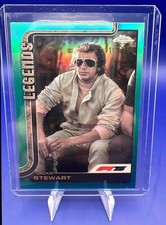 2025 Topps Chrome Formula 1 Jackie Stewart #154 Aqua Refractor /199 F1 Legends