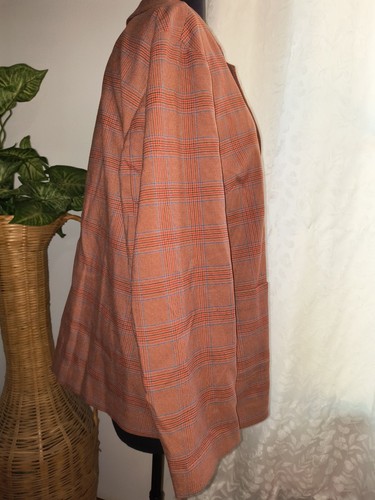 NEW J Jill Mendocino Plaid Auburn Academia Retro Sport Blazer XL - Picture 2 of 13