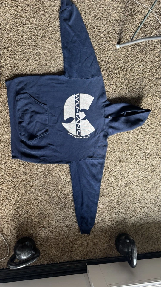 🔥 Sudadera con capucha vintage 1995 Wu-Wear Wu-Tang Clan XL — Hecha en EE. UU. — Logotipo trasero raro🔥 Foto 2 de 4
