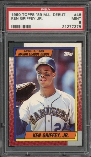 1990 Topps '89 ML Debut Ken Griffey Jr. #46 PSA 9 Mint HOF Seattle Mariners