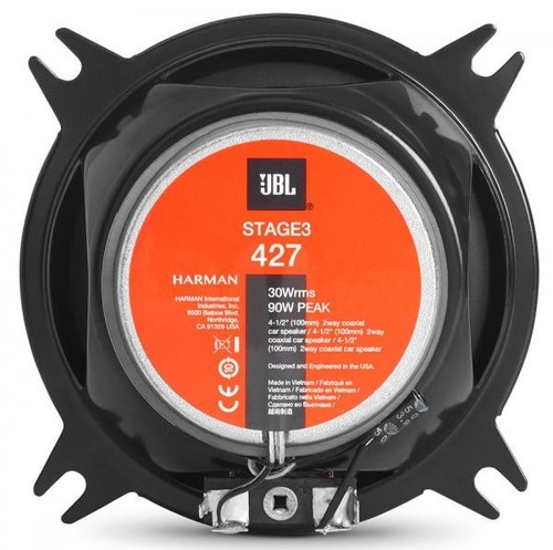 JBL Stage3 redondo Altavoces coaxiales par 2 bandas Ø100mm 90W 3Ohm 90dB - Imagen 5 de 8