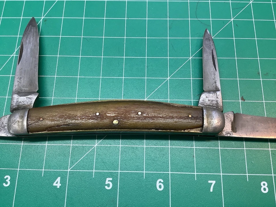 Cuchillo de Congreso Antiguo John Primble India Steel Works Big Foto 2 de 4