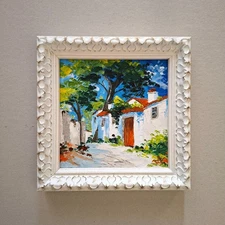 Algarve Painting Portugal Original Fine Art Impasto Oil Painting Unframed 6x6