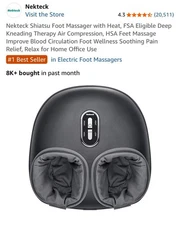 Nekteck Shiatsu Foot Massager Machine - Black (NK-FM-0301-GY-SP)