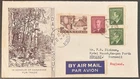 Canada #301 FDC 1950 with #295(2),#296 to England; Fur, Beaver *d