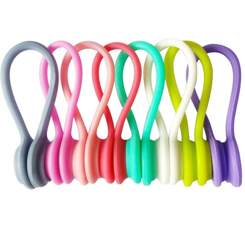 9 Teile/satz Mix Farbe Multifunktions Magnet Kopfhörer Kabel Wickler Kabel CHP - Afbeelding 4 van 6