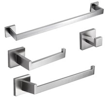 BAGNOLUX Bathroom Hardware Set 4 Pieces, Bath Towel Holder Set SUS304 Stainless