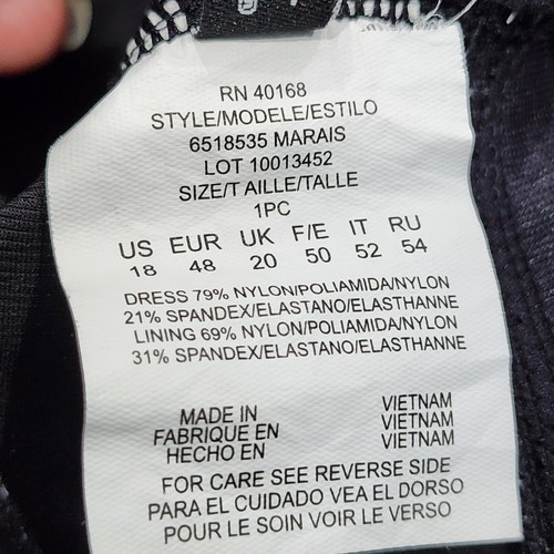 Miraclesuit Pin Point Marais One Piece Swimsuit Size 18 - Picture 10 of 12