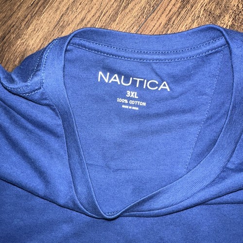 Nautica Herren solides Rundhals Kurzarm Tasche T-Shirt Größe 3XL - Bild 3 von 3