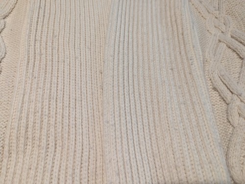 Wanderjacke Damen Medium Wolle Fischer lang Staubtuch offen Zopfmuster  - Bild 4 von 12