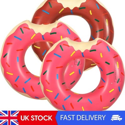 Bright and Fun 3er Pack Donut Form Schwimmringe - perfekt für Sommer Pool Partys