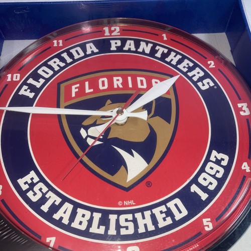 WinCraft Florida Panthers Hockey Wall Clock 12" Sealed New - Picture 2 of 4