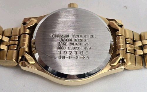 Citizen Women's Quartz Day Date Watch 6000-N17544 Gold Dial New Battery - Picture 7 of 7
