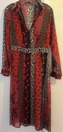 Ladies Dress Size 10 Papaya Summer Beach Sheer Chiffon Casual Cover Up