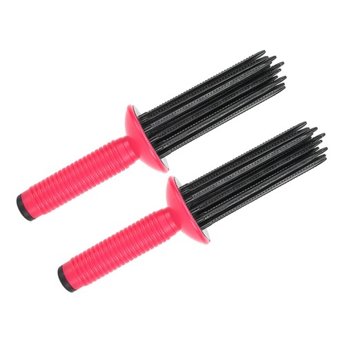 2 piezas rizador de pelo dientes largos antideslizante peine enrollable para peinado sin enredos - Imagen 5 de 12