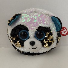 TY Flippables Sequin Bamboo The Panda Fashion Purse With Tag 6” Zip Pouch Plush