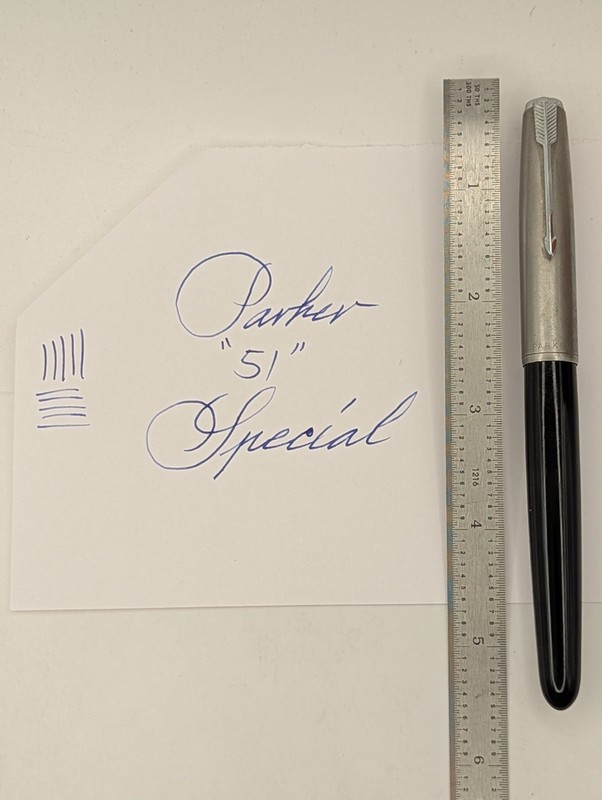 Parker 51 Special Black Fountain Pen Aeromatic Fill 14k Gold Nib Restored