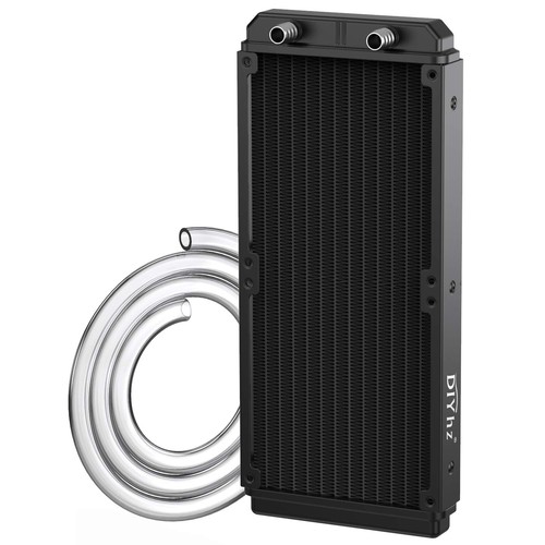 Water Cooling Computer Radiator, 12 Pipe Aluminum Heat Exchanger Liquid Cooli...