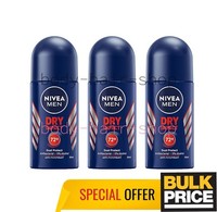 Nivea Men Dry Impact Roll-On Deodorant 72H Powerful Protection 50Ml 3Er Pack
