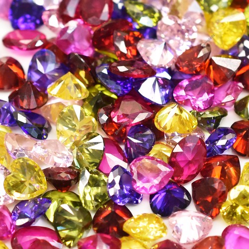 Zaffiro Mix Naturale 12 Ct Taglio Cuore 6x6 mm Gemme CERTIFICATE Lotto Omaggio - Foto 5 di 8