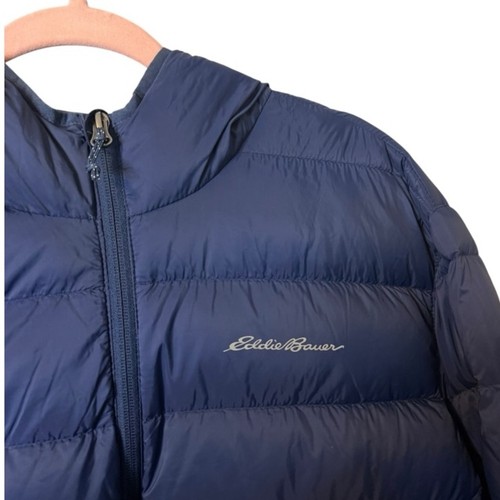 Chaqueta de plumón Eddie Bauer EB650 para hombre XXL azul empaquetable acolchado 650 relleno - Imagen 10 de 14
