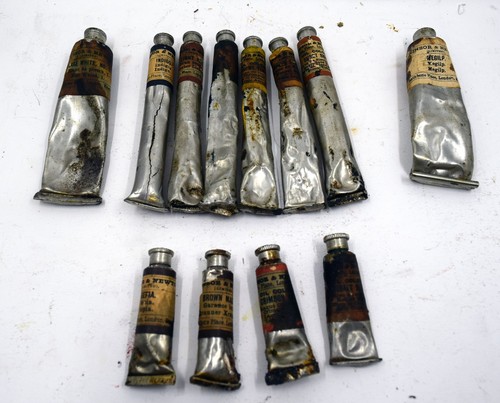 Winsor & Newton - VINTAGE Oil Paint box set! (Genuine Megilp, Cobalt Blue etc.!) - Picture 2 of 6