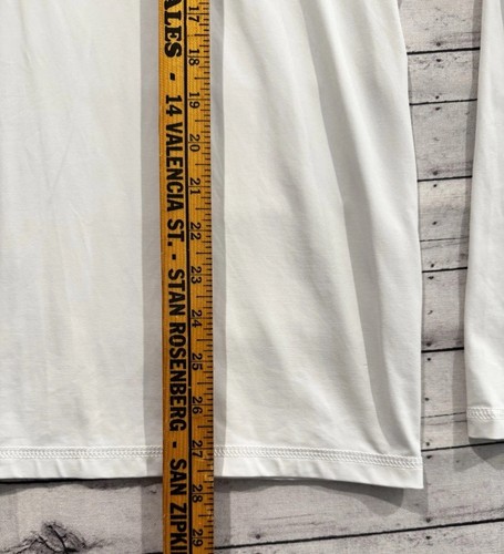 GREYSON Active Long Sleeve Shirt Sz M 1/4 Zip White Stretch Golf Company Logo - Picture 9 of 16