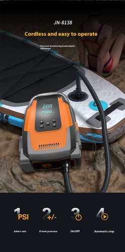 High Pressure Electric Paddle Board Pump 50PSI Portable with Auto-Off Feature - Picture 13 of 20