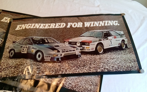2 Vintage 1983 BF Goodrich AUDI & PORSCHE Carrera Racing Poster IMSA Busby Bundy - Picture 6 of 13