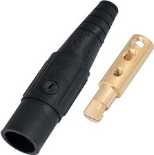 2/0-4/0 BLACK MALE PLUG 600V/400A 1P1W CAM-Style Power Connector for Generator