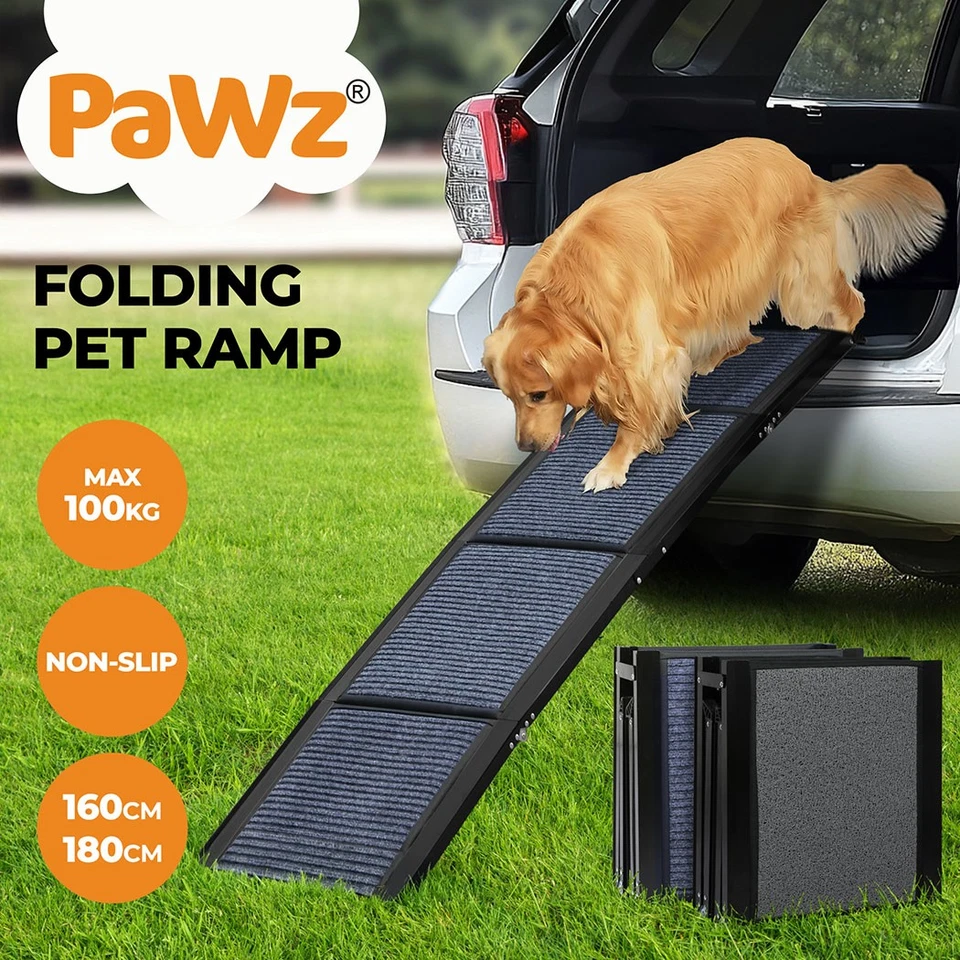 Pawz Dog Ramp For Car SUV Pet Dog Stairs Steps Ladder Travel Foldable Portable