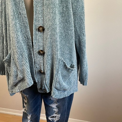 Wild Fable • türkisfarbene Strickjacke mit Knopfleiste Damen Small S - Bild 3 von 7