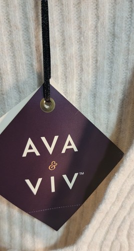 Cardigan maglione nuovo con etichette Ava & Viv avena cravatta davanti misto maglia elasticizzato XXL - Foto 6 di 10