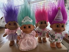 Set Of 4 Vintage Troll Girls, 1990s