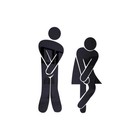  2 Pcs Toilet Stickers Decals Wall for Bathroom Man and Women Wc Sign