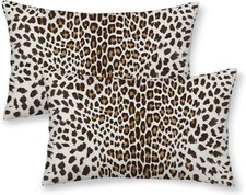 Leopard Print Pillow Covers 12x20 Inch 2 Pcs 20" x 12" (Pack of 2) Leopard 04