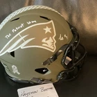 Kayshon Boutte Patriots Autographed Salute to Service Helmet BAS